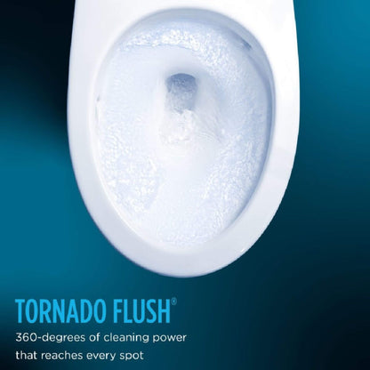 TOTO Drake 1.28 GPF Elongated Chair Height Toilet with Washlet S7 Heated Auto Open Bidet Seat