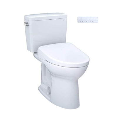 TOTO Drake 1.6 GPF Elongated Chair Height Toilet with Washlet S7 Heated Bidet Seat and Night Light