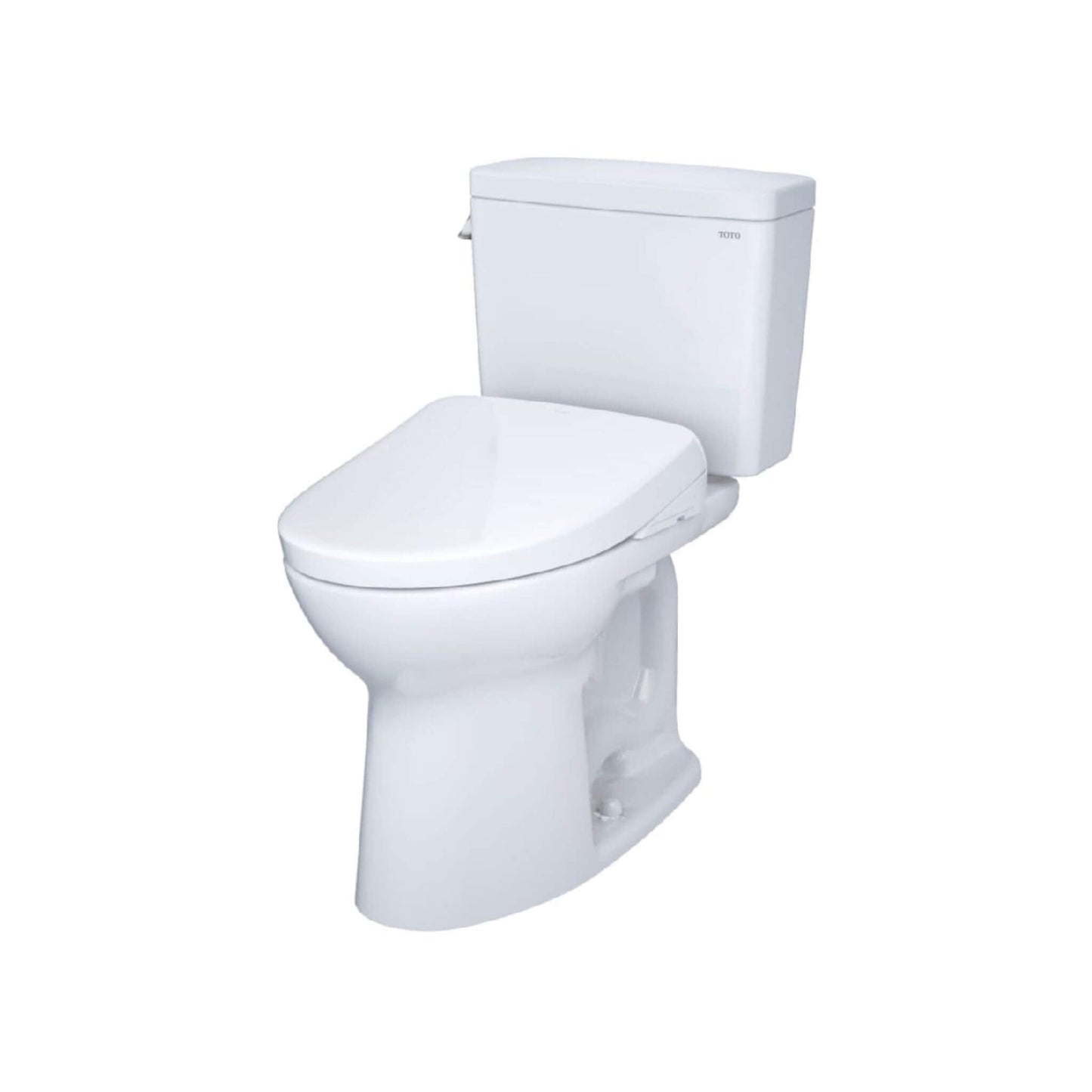 TOTO Drake 1.28 GPF Elongated Chair Height Toilet W/ Washlet S7A Auto Heated Bidet Seat & EWater+ Technlogy