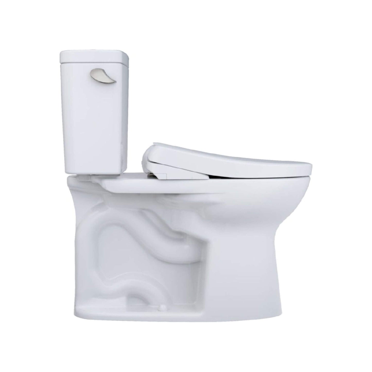 TOTO Drake 1.28 GPF Elongated Chair Height Toilet W/ Washlet S7A Auto Heated Bidet Seat & EWater+ Technlogy
