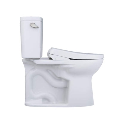 TOTO Drake 1.28 GPF Elongated Chair Height Toilet W/ Washlet S7A Auto Heated Bidet Seat & EWater+ Technlogy