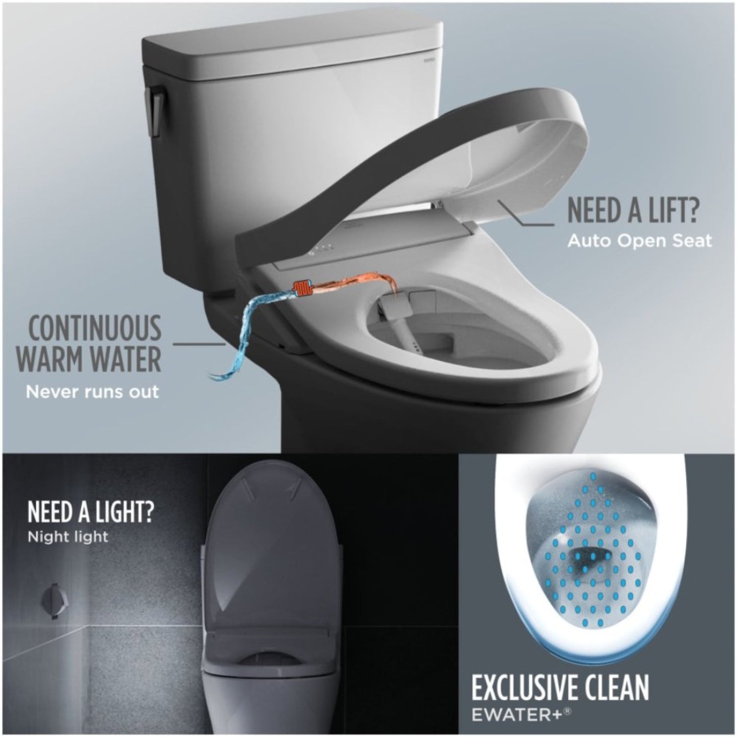 TOTO Drake 1.28 GPF Universal Height Toilet with S7A Auto Open Bidet Seat and 10" Rough In