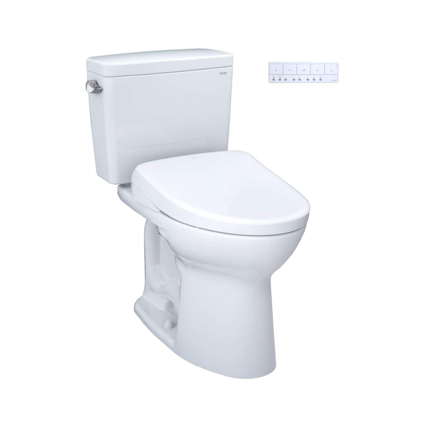 TOTO Drake 1.28 GPF Universal Height Toilet with S7A Auto Open Bidet Seat and 10" Rough In