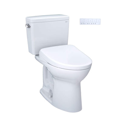 TOTO Drake 1.28 GPF Universal Height Toilet with S7A Auto Open Bidet Seat and 10" Rough In