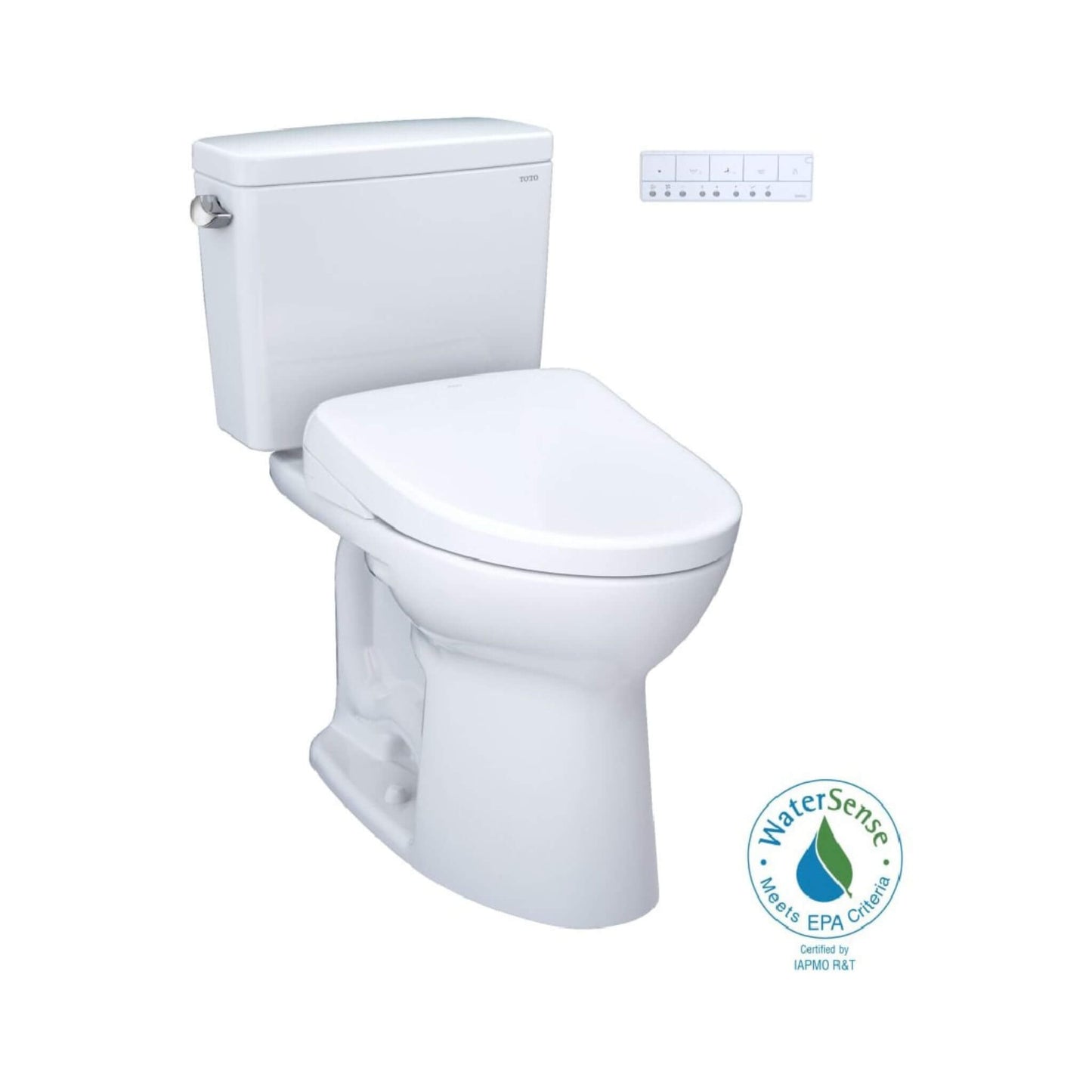 TOTO Drake 1.28 GPF Universal Height Toilet with S7A Auto Open Bidet Seat and 10" Rough In
