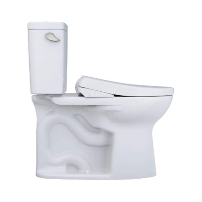 TOTO Drake 1.28 GPF Universal Height Toilet with S7A Auto Open Bidet Seat and Auto Flush