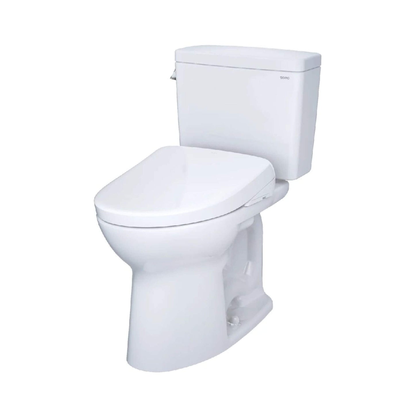 TOTO Drake 1.28 GPF Universal Height Toilet with S7A Auto Open Bidet Seat and Auto Flush