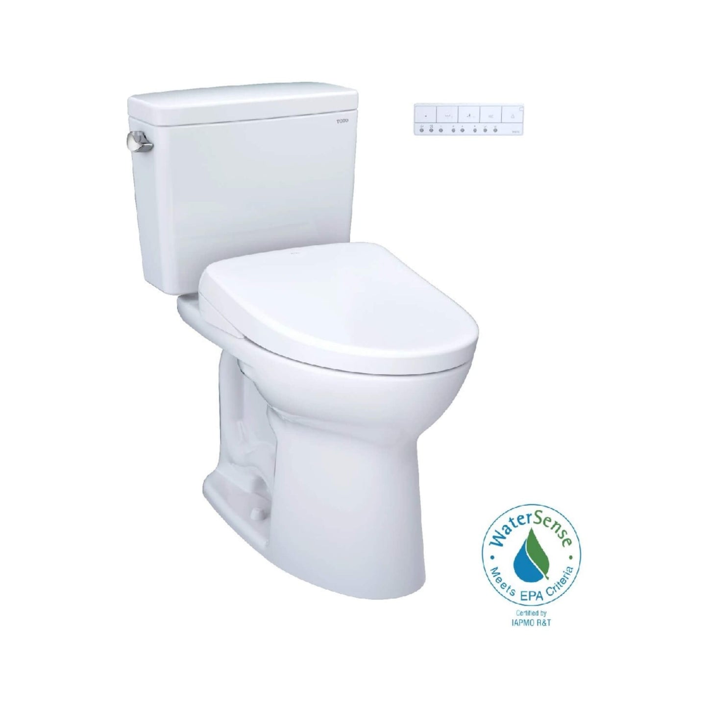 TOTO Drake Washlet S7A with 1.28 GPF Universal Height 10-Inch Rough-In Elongated Bidet Toilet