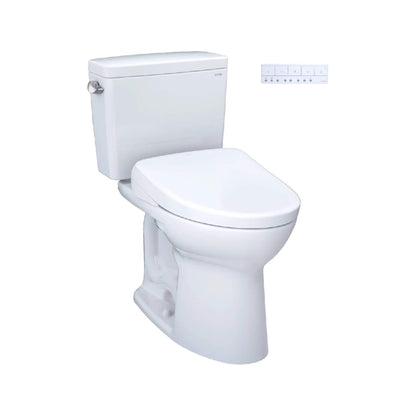 TOTO Drake 1.6 GPF Universal Height 10" Rough In Toilet with Washlet S7 Bidet Seat