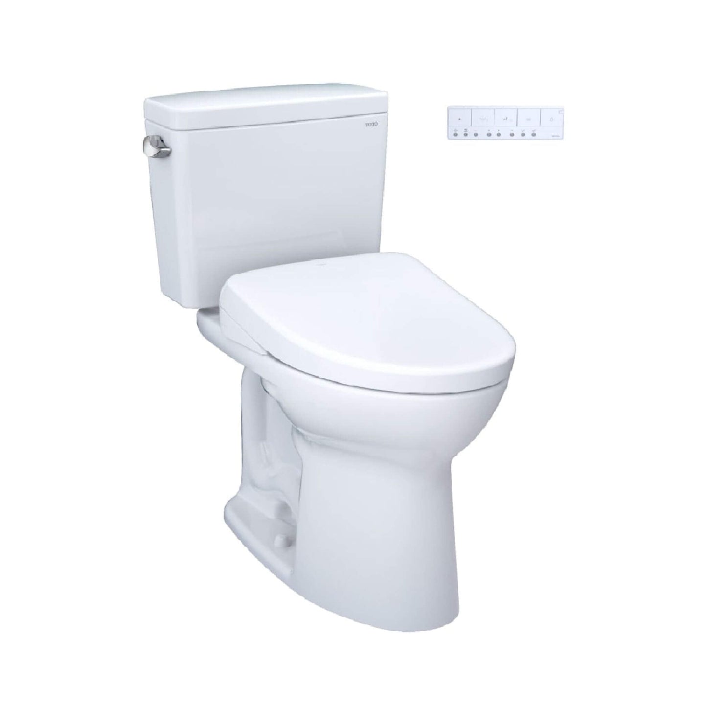 TOTO Drake 1.28 GPF Two Piece Washlet Elongated Toilet Seat with S7A Heated Auto Open/Close Lid