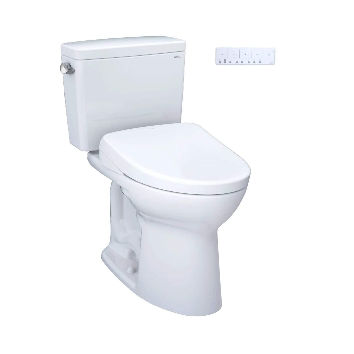 TOTO Drake 1.28 GPF Universal Height Toilet 10-Inch Rough In with Washlet S7 Bidet Seat