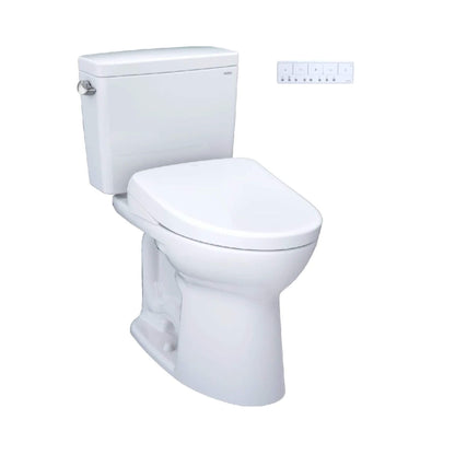 TOTO Drake 1.28 GPF Universal Height Toilet 10-Inch Rough In with Washlet S7 Bidet Seat