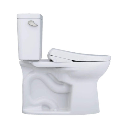 TOTO Drake 1.28 GPF Elongated Toilet with Washlet S7A Heated Auto Open Bidet Seat