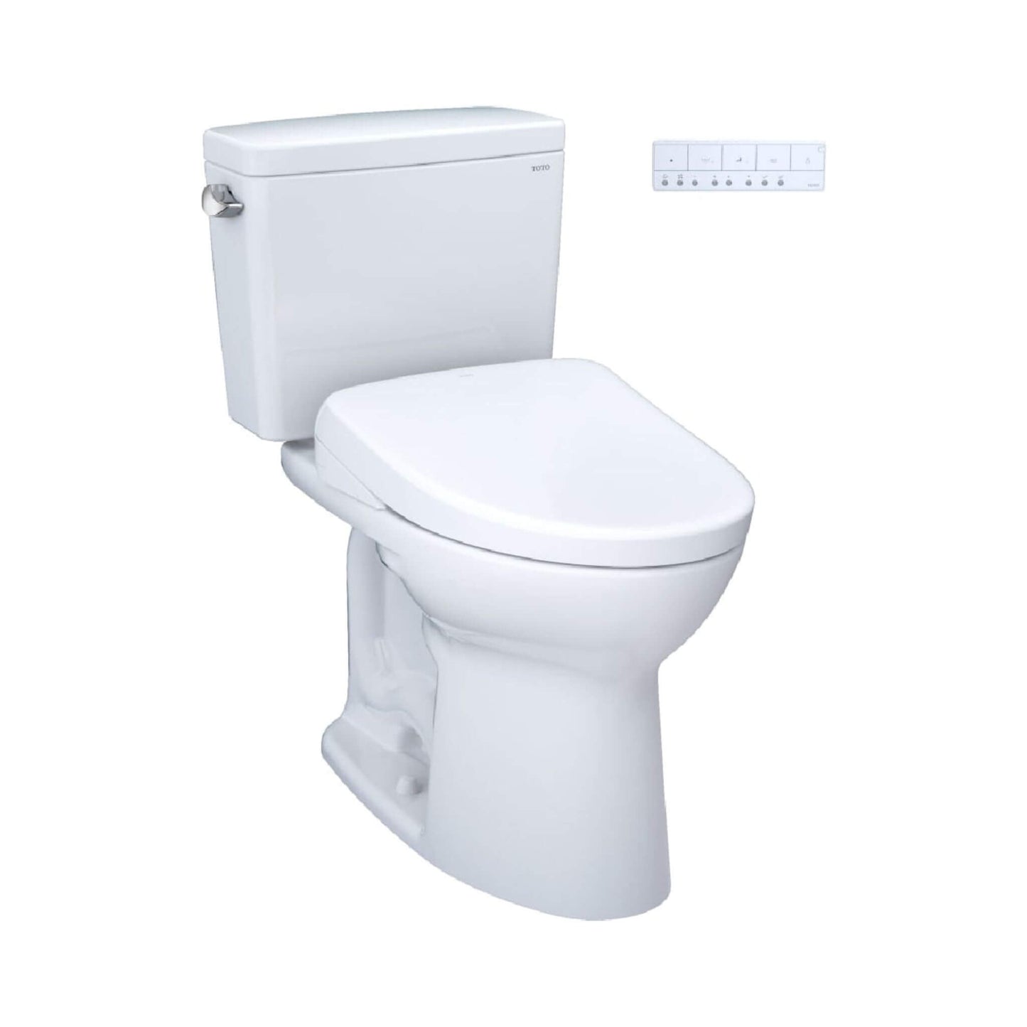 TOTO Drake 1.6 GPF Elongated Chair Height Toilet W/ Washlet S7A Auto Bidet Seat & EWater+ Technology