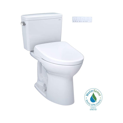 TOTO Drake 1.6 GPF Elongated Chair Height Toilet W/ Washlet S7A Auto Bidet Seat & EWater+ Technology