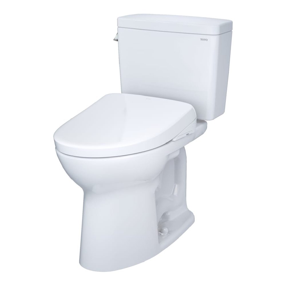 TOTO Drake 1.6 GPF Elongated Chair Height Toilet with Washlet S7A and 10" Rough In