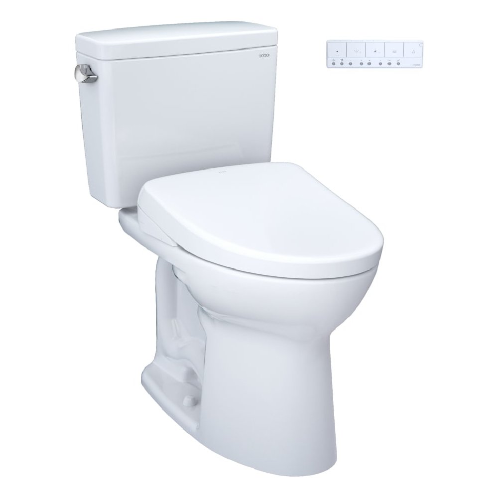 TOTO Drake 1.6 GPF Elongated Chair Height Toilet with Washlet S7A and 10" Rough In