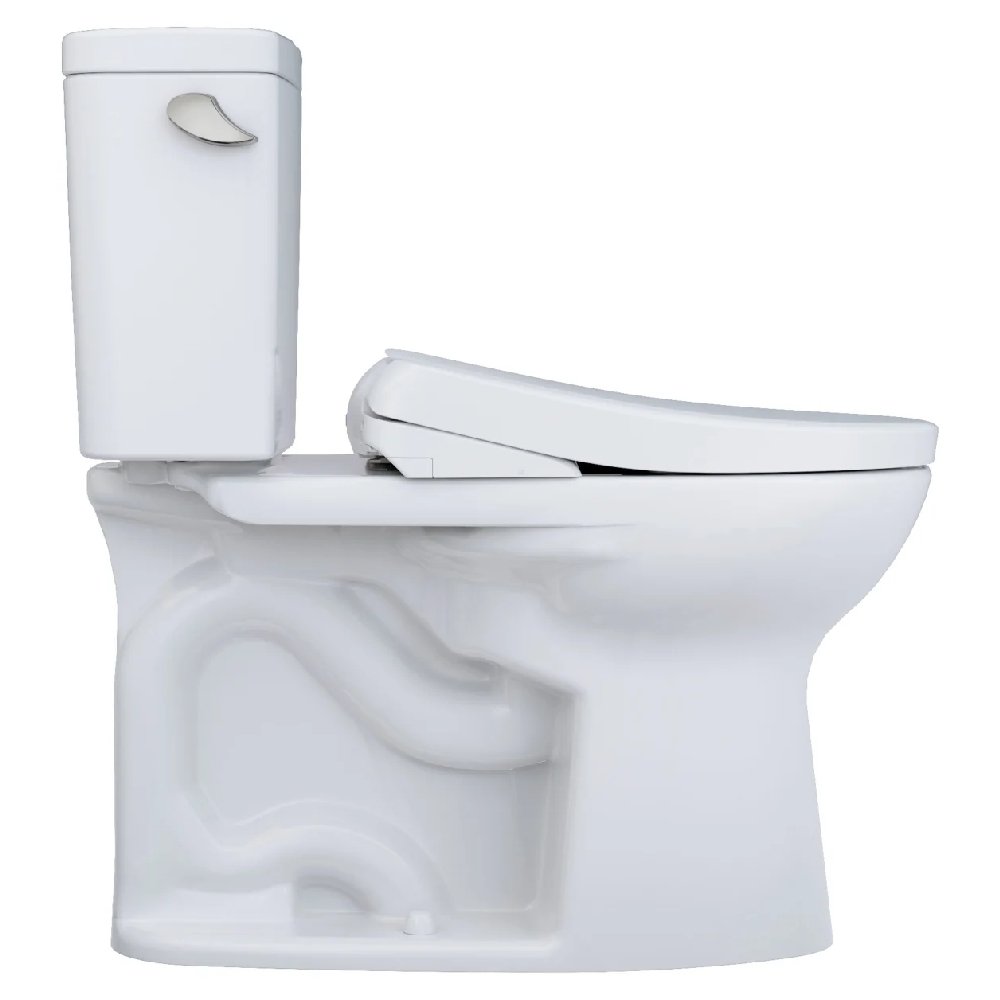 TOTO Drake 1.6 GPF Elongated Toilet with S7A Auto Open Bidet Seat and EWater