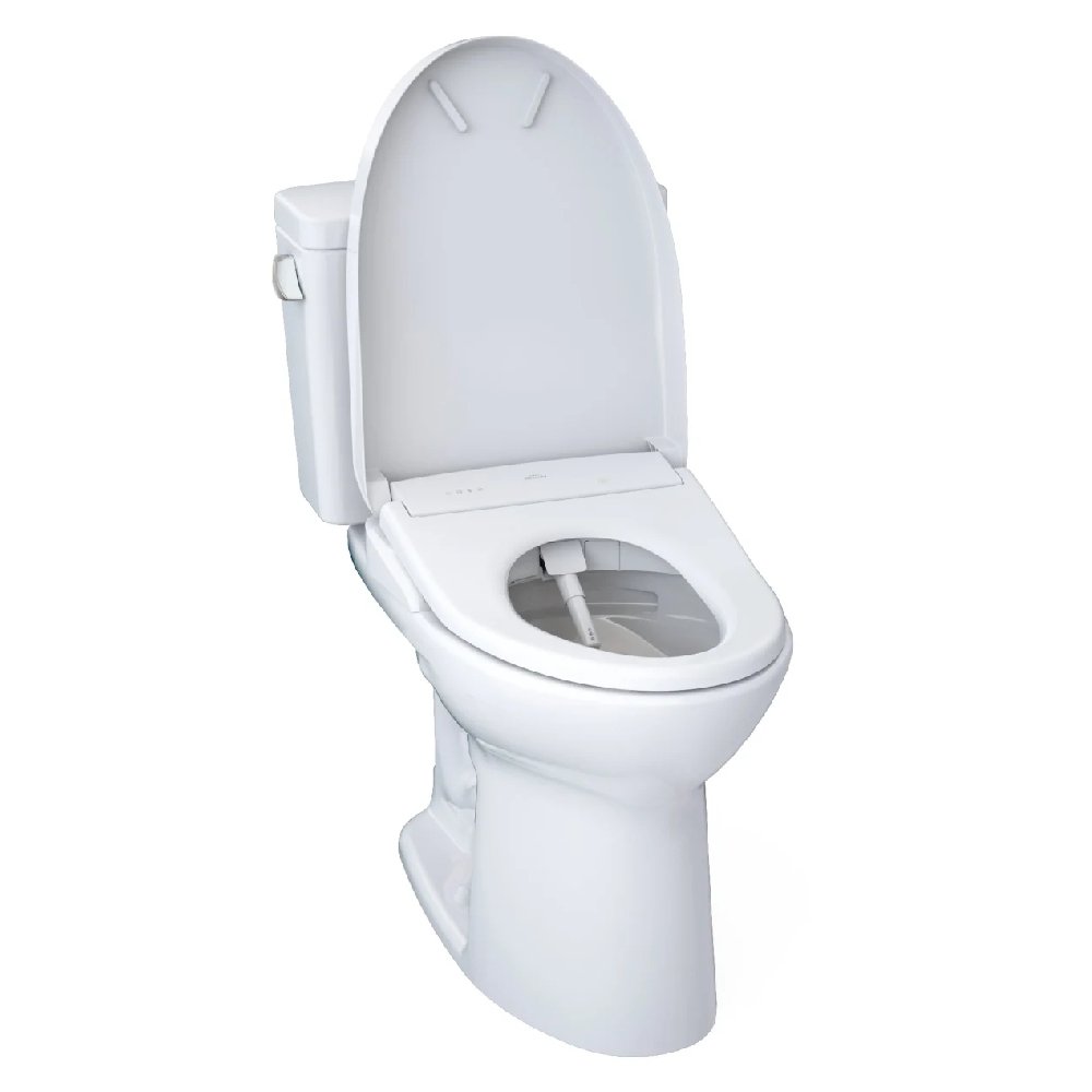 TOTO Drake 1.6 GPF Universal Height Toilet with Washlet S7A Auto Open Bidet Seat
