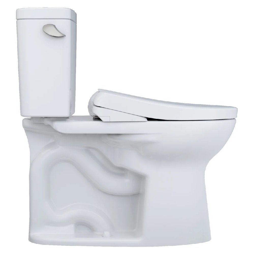 TOTO Drake 1.6 GPF Universal Height Toilet with Washlet S7A Auto Open Bidet Seat