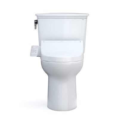 TOTO Drake Transitional Washlet C2 and 1.28 GPF Elongated Chair Height Toilet with Left Hand Lever