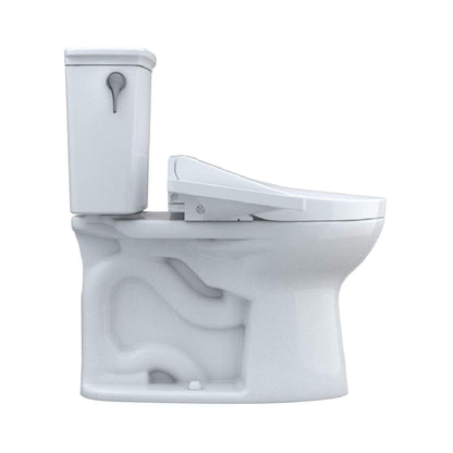 TOTO Drake Transitional Washlet C2 and 1.28 GPF Elongated Chair Height Toilet with Left Hand Lever