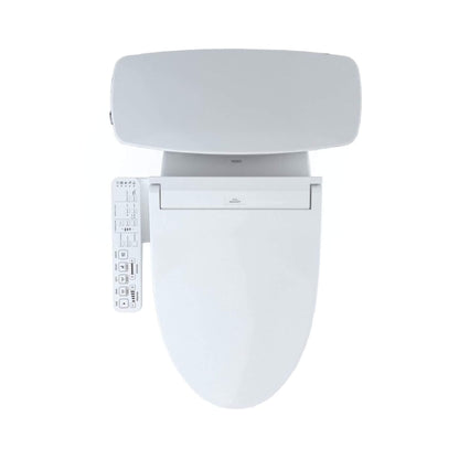TOTO Drake Transitional Washlet C2 and 1.28 GPF Elongated Chair Height Toilet with Left Hand Lever