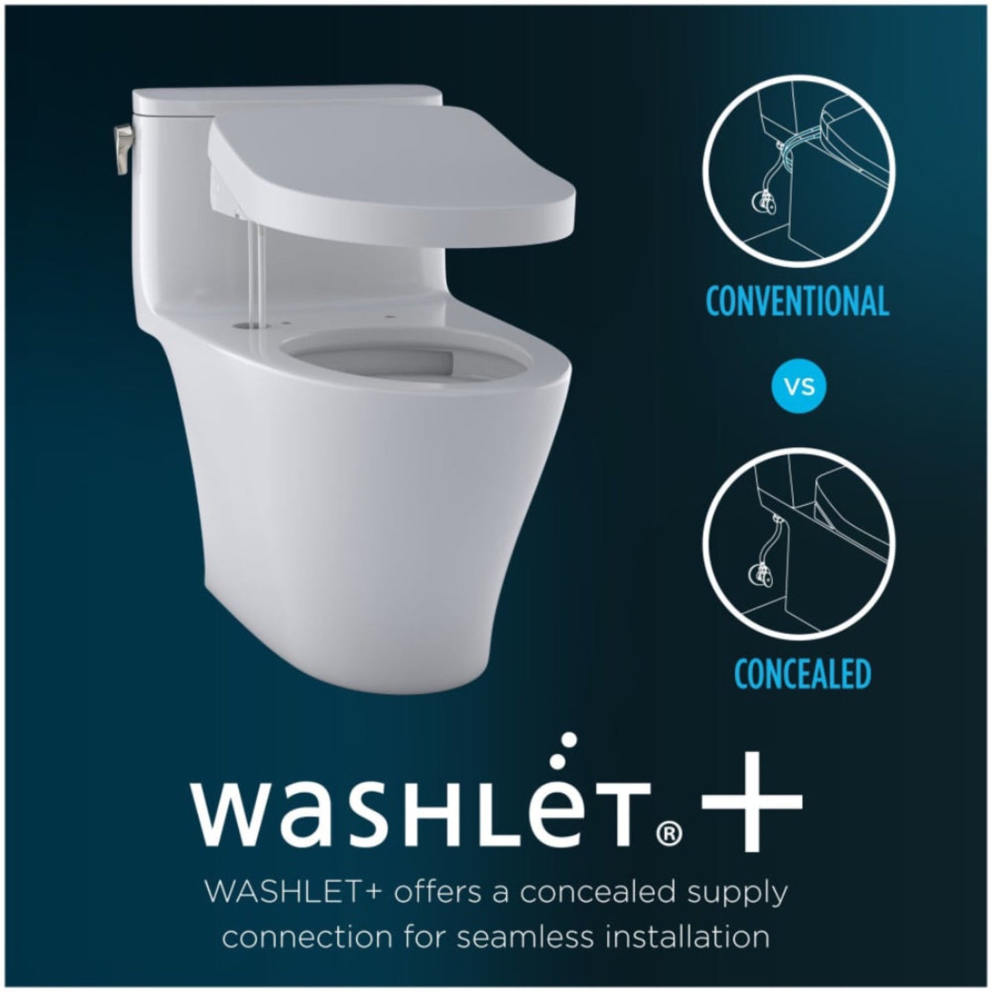 TOTO Drake Transitional Washlet C5 Bidet Seat with 1.28 GPF Universal Height Toilet