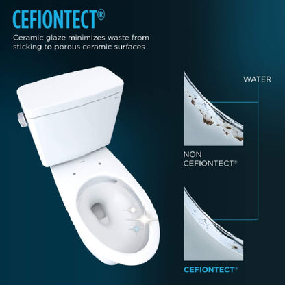 TOTO Drake Washlet C5 with 1.28 GPF Elongated Bidet Toilet with Left Hand Lever