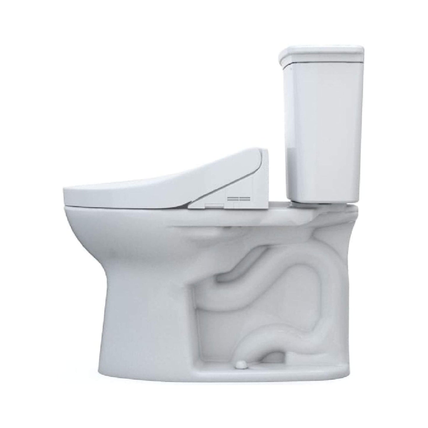 TOTO Drake Washlet C5 with 1.28 GPF Elongated Bidet Toilet with Left Hand Lever