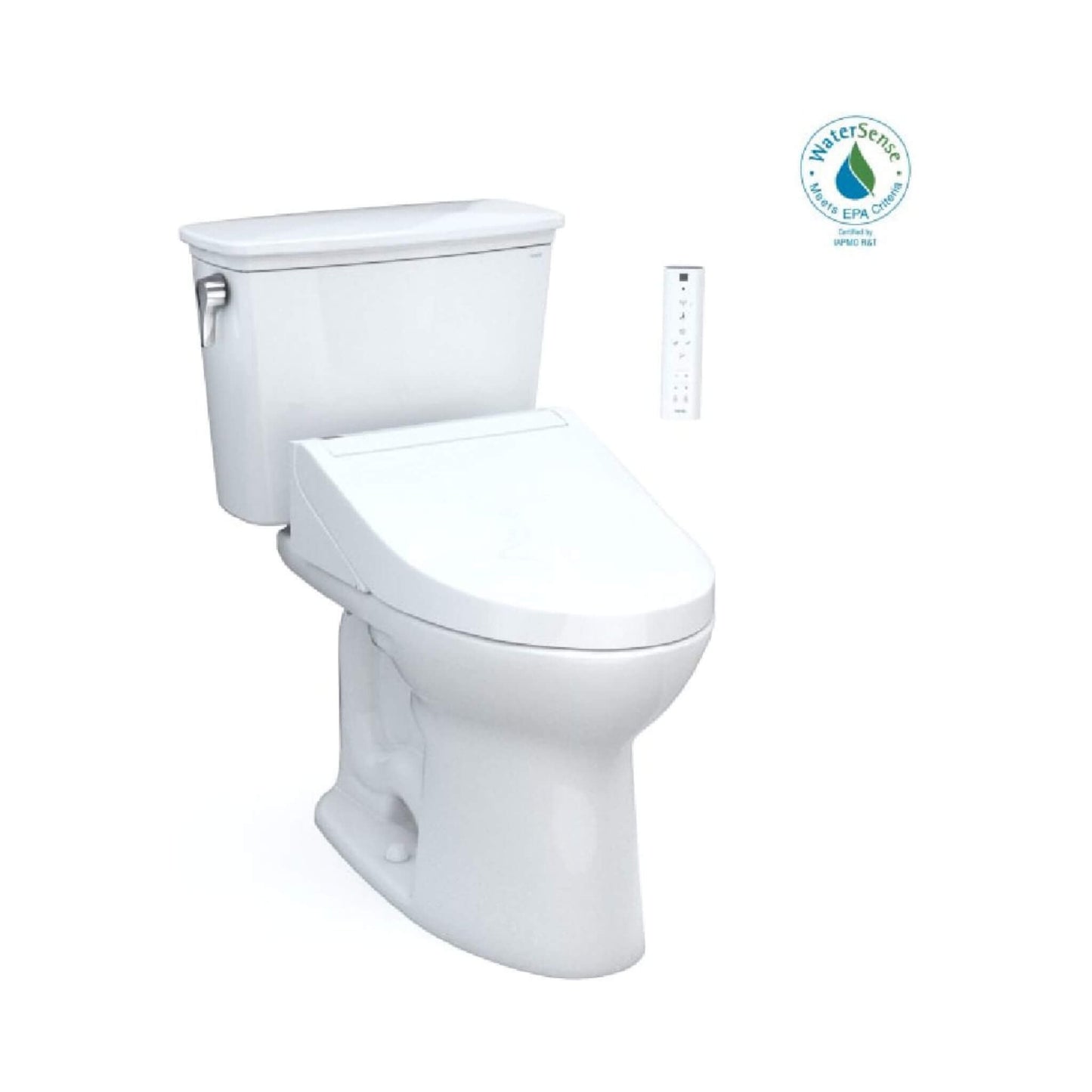 TOTO Drake Washlet C5 with 1.28 GPF Elongated Bidet Toilet with Left Hand Lever