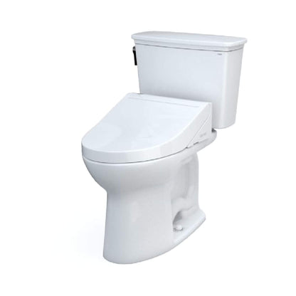 TOTO Drake C5 Bidet Seat with 1.28 GPF Elongated Toilet Left Hand Lever