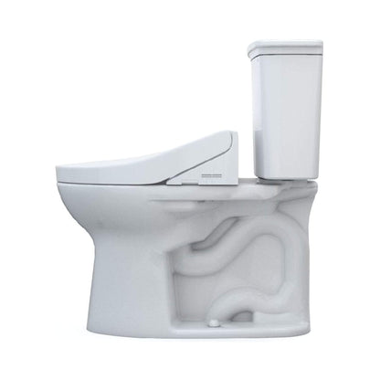 TOTO Drake C5 Bidet Seat with 1.28 GPF Elongated Toilet Left Hand Lever