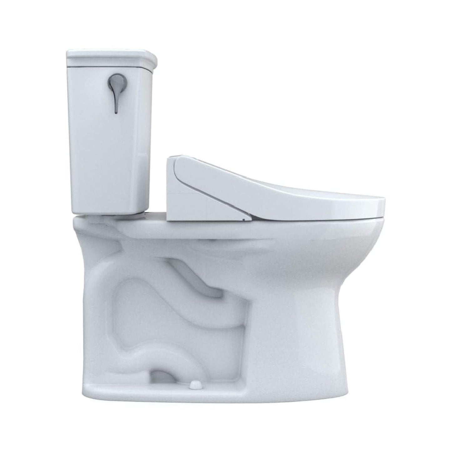 TOTO Drake C5 Bidet Seat with 1.28 GPF Elongated Toilet Left Hand Lever