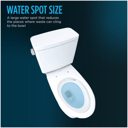 TOTO Drake C5 Bidet Seat with 1.28 GPF Elongated Toilet Left Hand Lever