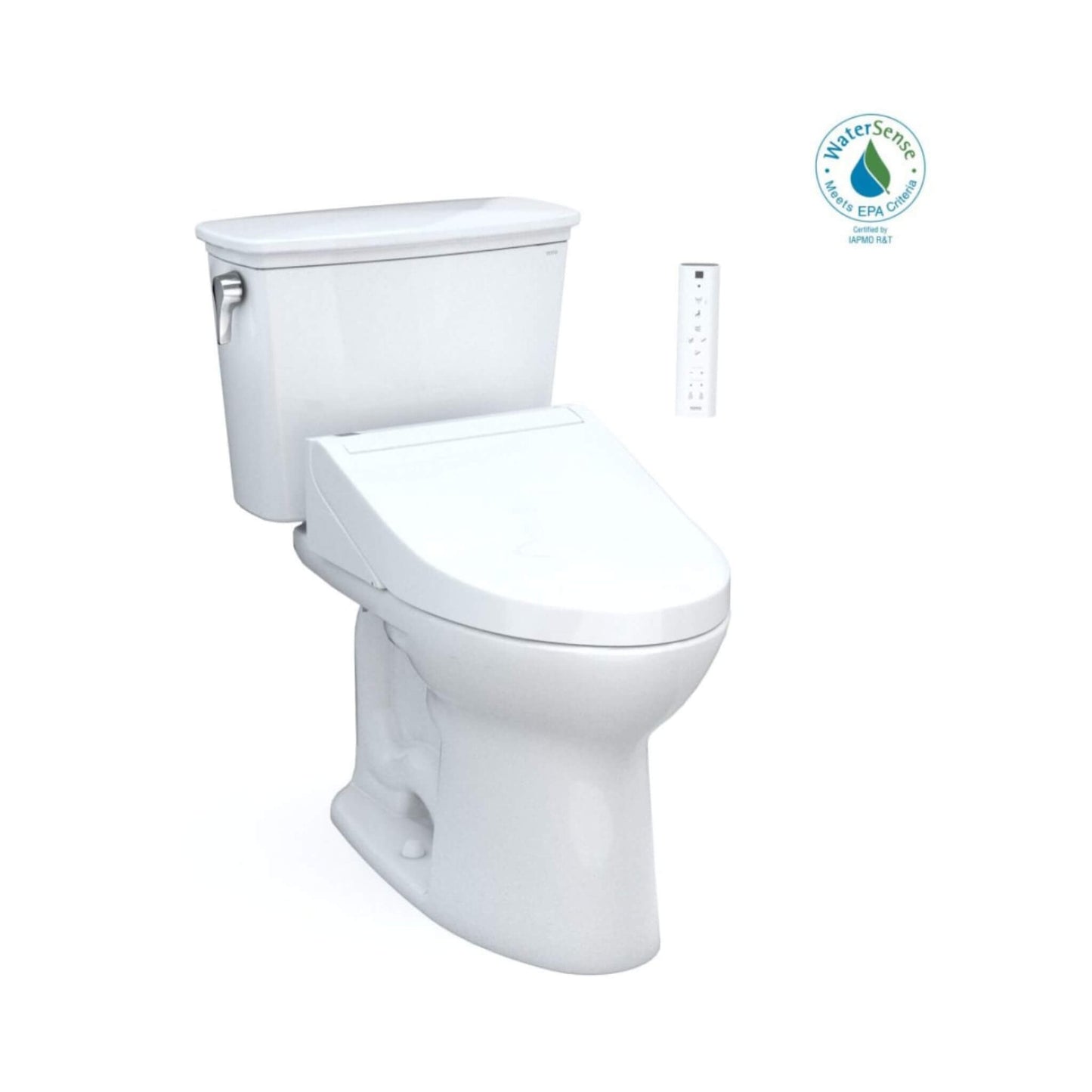 TOTO Drake C5 Bidet Seat with 1.28 GPF Elongated Toilet Left Hand Lever