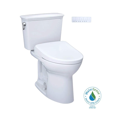 TOTO Drake 1.28 GPF Elongated Chair Height Toilet Seat with Transitional Washlet S7