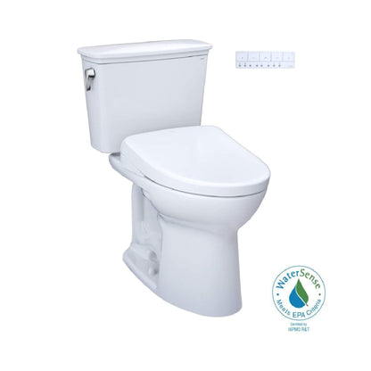 TOTO Drake Elongated Chair Height Transitional Toilet With S7 Bidet Seat and 10" Rough In
