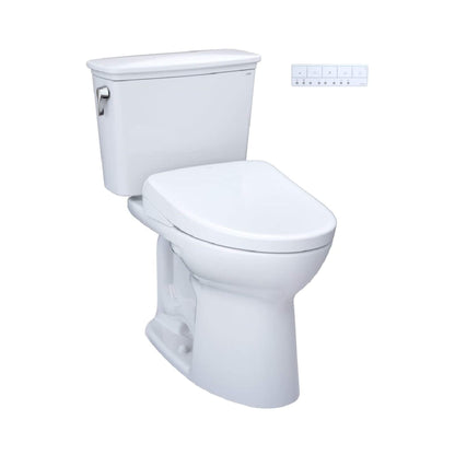 TOTO Drake Elongated Chair Height Transitional Toilet With S7 Bidet Seat and 10" Rough In