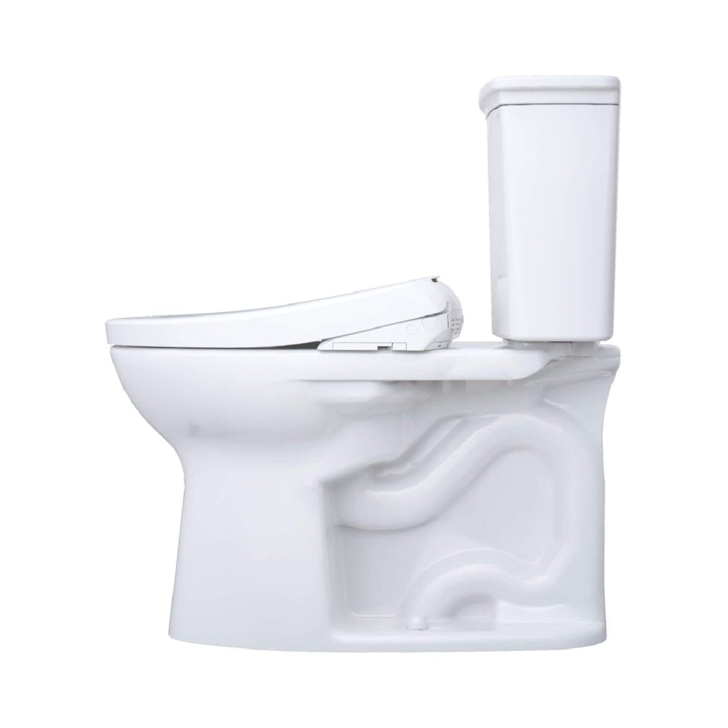 TOTO Drake Elongated Chair Height Transitional Toilet With S7 Bidet Seat and 10" Rough In