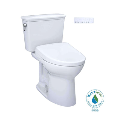 TOTO Drake 1.28 GPF Elongated Chair Height Toilet Seat with Transitional Washlet S7A