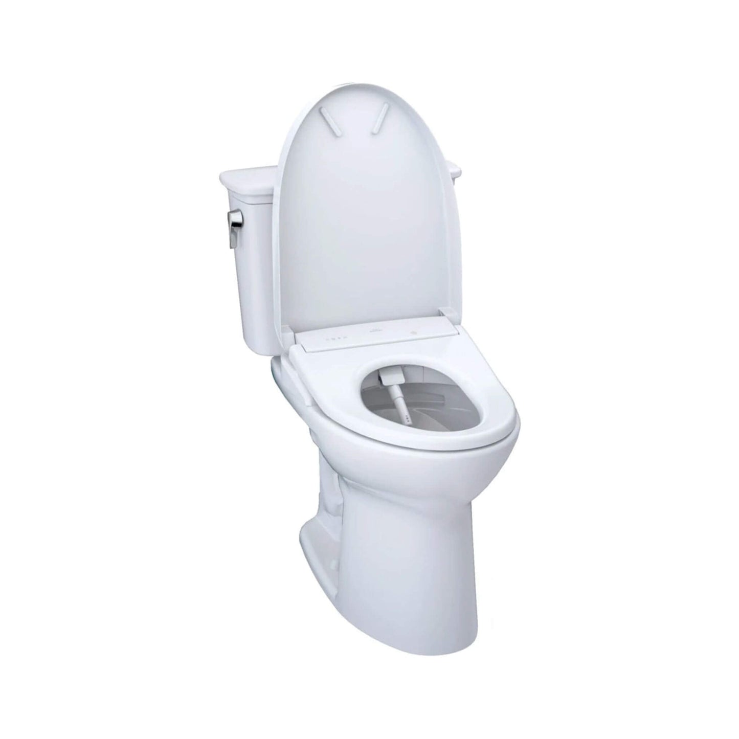 TOTO Drake 1.28 GPF Elongated Chair Height Toilet Seat with Transitional Washlet S7A
