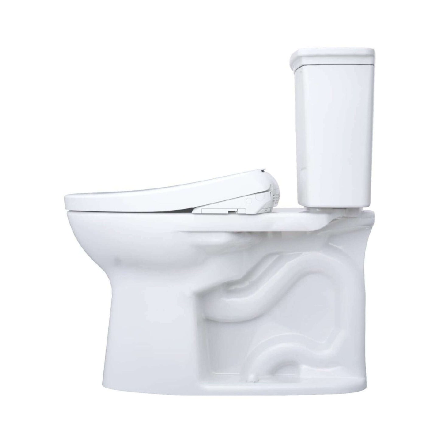TOTO Drake 1.28 GPF Elongated Chair Height Toilet Seat with Transitional Washlet S7A