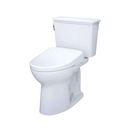TOTO Drake 1.28 GPF Elongated Chair Height Toilet Seat with Transitional Washlet S7A