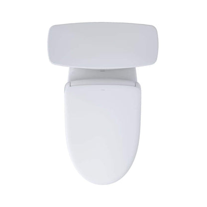 TOTO Drake Washlet S7A Open Bidet Seat and 1.28 GPF Universal Height Toilet with Warm Air Dryer