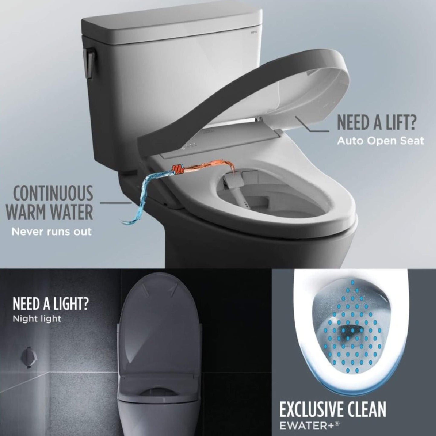 TOTO Drake 1.28 GPF Tornado Flush Toilet with Washlet S7A Bidet Seat