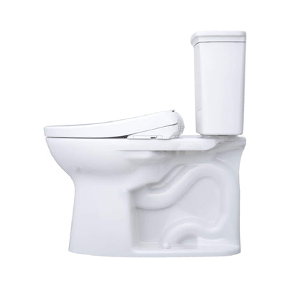 TOTO Drake 1.28 GPF Tornado Flush Toilet with Washlet S7A Bidet Seat