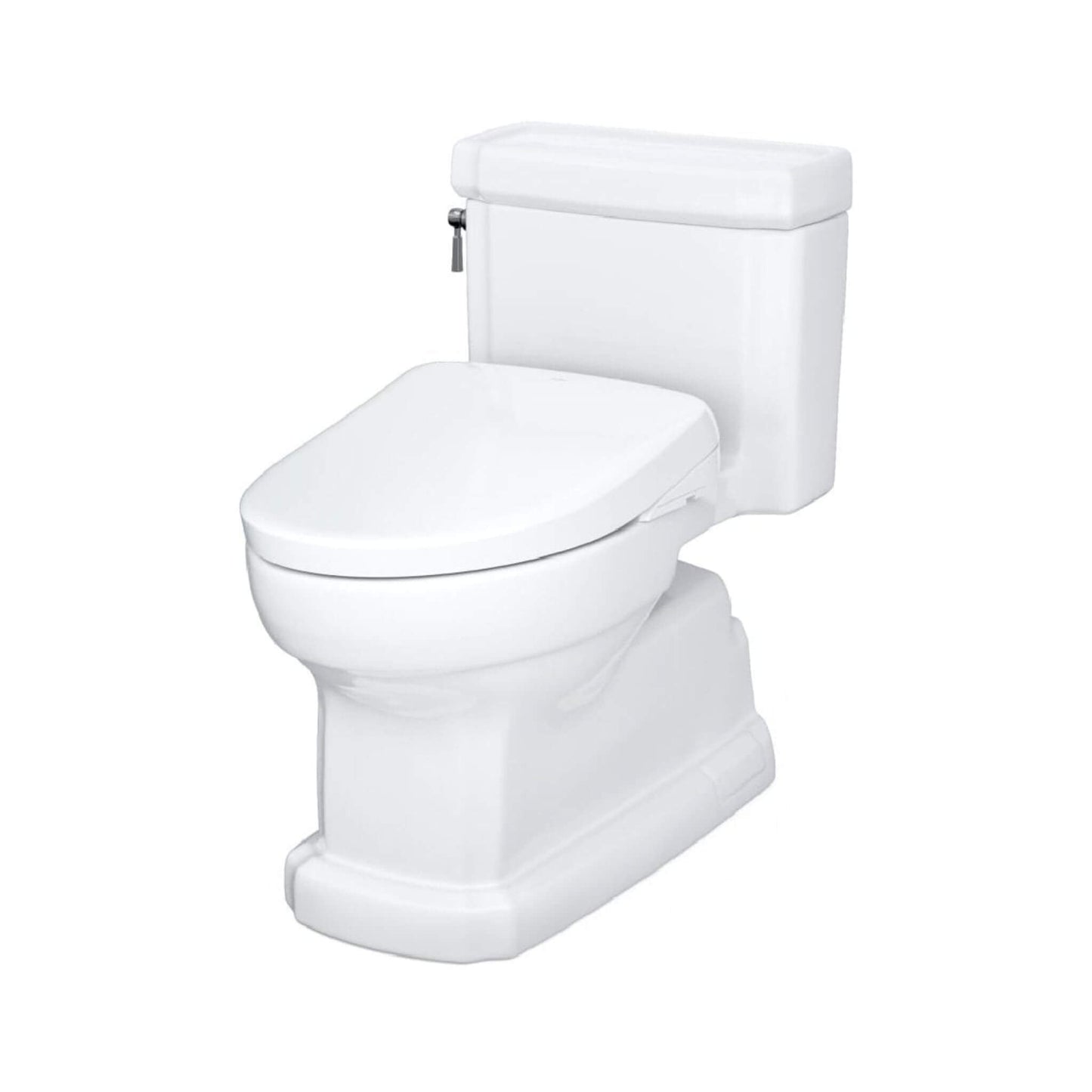 TOTO Guinevere 1.28 GPF Elongated Chair Height Toilet with Washlet+ S7A Tornado Auto Flush