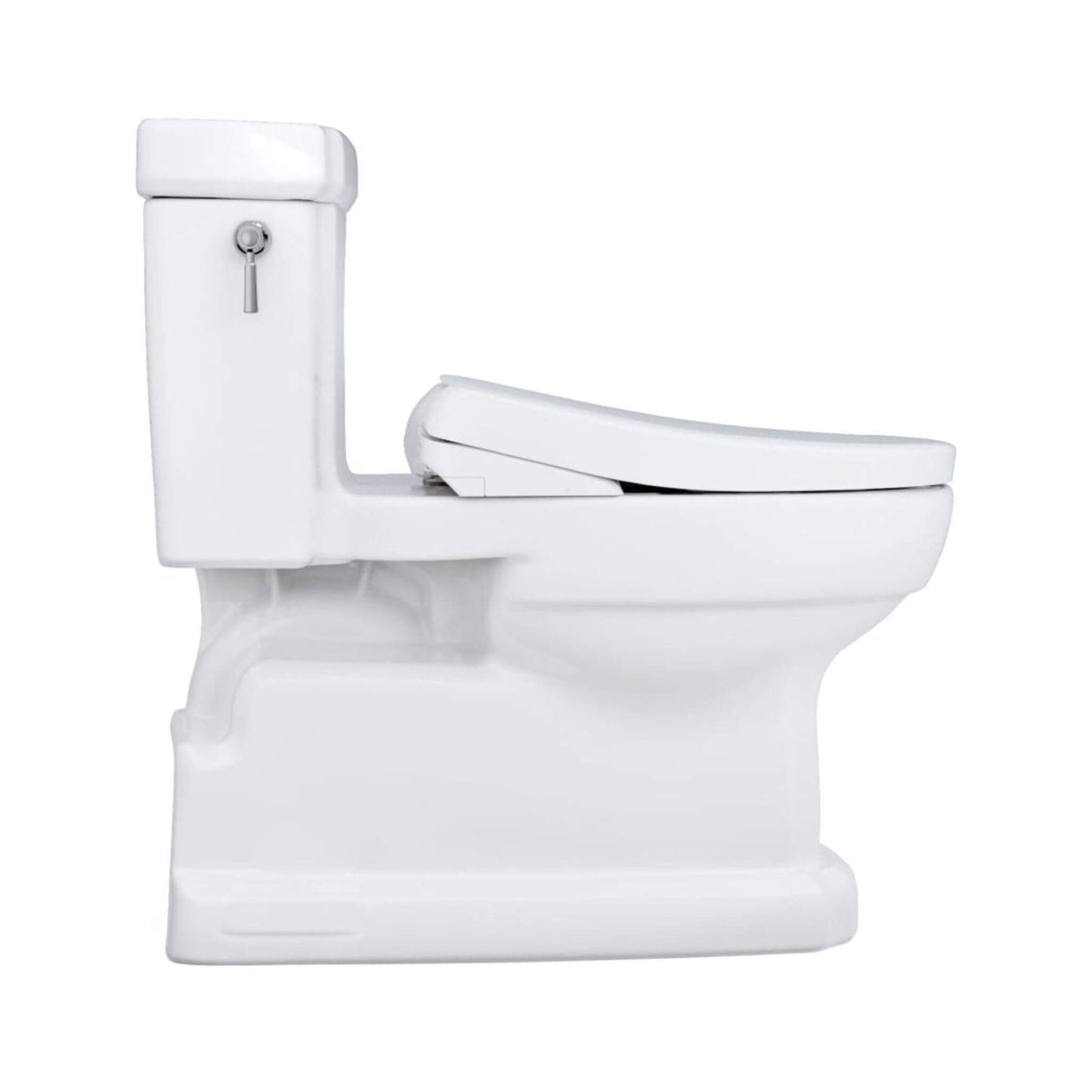 TOTO Guinevere 1.28 GPF Elongated Chair Height Toilet with Washlet+ S7A Tornado Auto Flush