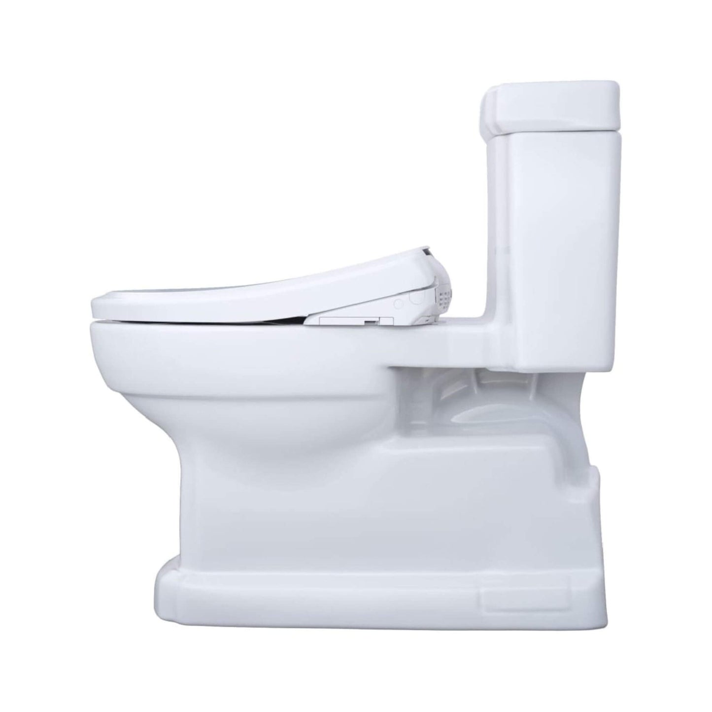 TOTO Guinevere 1.28 GPF Elongated Chair Height Toilet with Washlet+ S7A Tornado Auto Flush